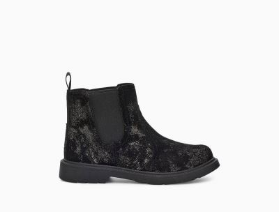 UGG Bolden Metallic Big Kids Boots Metal Black - AU 97UZ